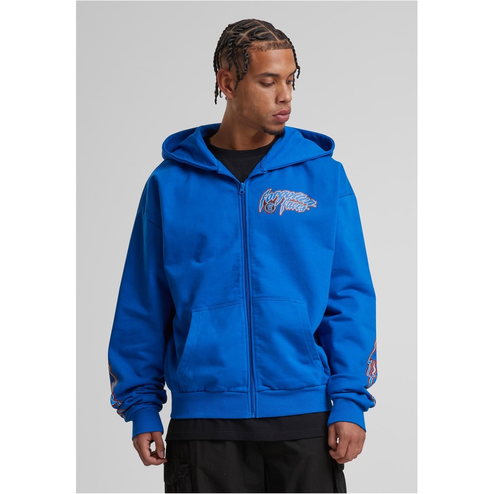 Forgotten Faces - Hooded Guy Oversize Vest met capuchon - Blauw
